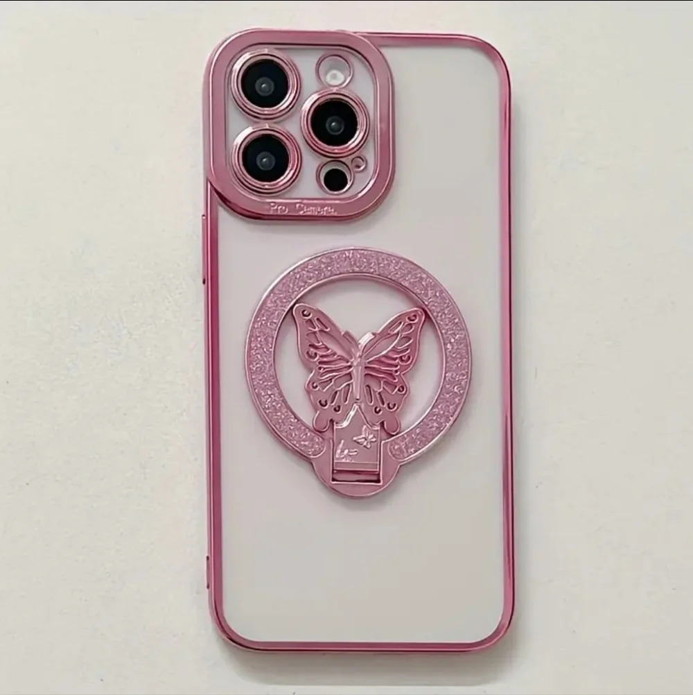 Glitter‎ Butterfly Foldable Cellphone Magnetic Ring Holder Phone Grip Kickstand